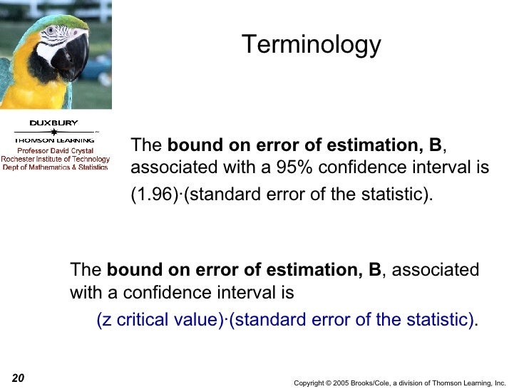 confidence interval